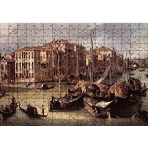 Venedik Kanal Gondollar Ve Binalar Puzzle Yapboz Mdf Ahşap 255 Parça