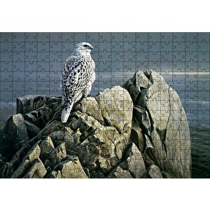 Kayalıklar Üzerindeki Akdoğan Ve Deniz Puzzle Yapboz Mdf Ahşap 255 Parça