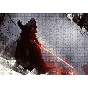 Yıldız Savaşları Darth Vader Ve Işın Kılıcı Puzzle Yapboz Mdf Ahşap 500 Parça