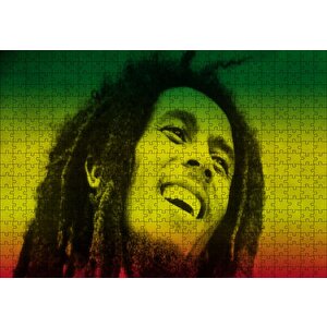 Bob Marley Gülüşü Puzzle Yapboz Mdf Ahşap 500 Parça