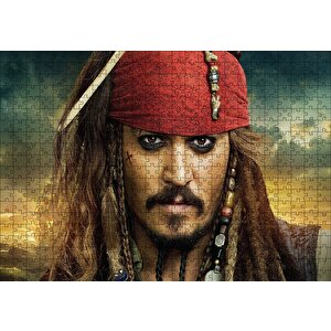 Karayip Korsanları Jack Sparrow Görsel Puzzle Yapboz Mdf Ahşap 500 Parça
