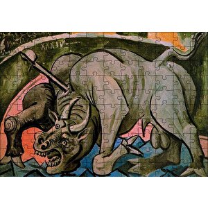 Dying Bull, 1934 By Pablo Picasso Puzzle Yapboz Mdf Ahşap 120 Parça