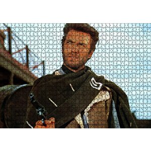 Bir Avuç Dolar İçin Clint Eastwood Puzzle Yapboz Mdf Ahşap 1000 Parça