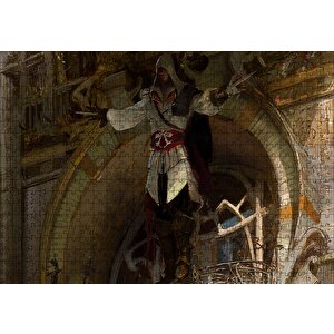 Assassins Creed Bıçaklı Suikastçi Yükseliyor Puzzle Yapboz Mdf Ahşap 500 Parça