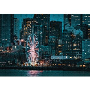 Lunapark Ve Gökdelenler Puzzle Yapboz Mdf Ahşap 255 Parça