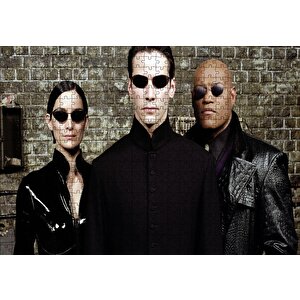 The Matrix Neo Trinity Ve Morpheus Puzzle Yapboz Mdf Ahşap 500 Parça