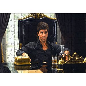 Al Pacino Tahtında Puzzle Yapboz Mdf Ahşap 120 Parça