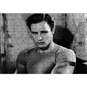 Marlon Brando Gençlik Yıllarında Puzzle Yapboz Mdf Ahşap 120 Parça