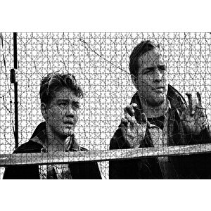 Marlon Brando Ve Çocuk Tel Örgüler Puzzle Yapboz Mdf Ahşap 1000 Parça