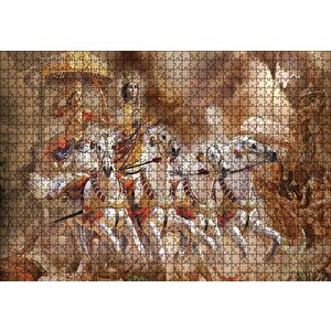 Lord Krishna Savaş Sahnesi Puzzle Yapboz Mdf Ahşap 1000 Parça