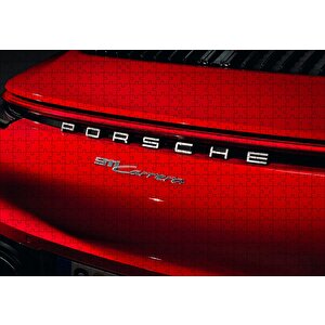 Porsche 911 Carrera Arka Yakın Plan Puzzle Yapboz Mdf Ahşap 500 Parça