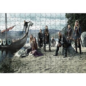 Vikingler Tüm Karakterler Puzzle Yapboz Mdf Ahşap 255 Parça