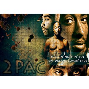 Tupac Shakur Rüyaların Gerçeğe Dönüşü Puzzle Yapboz Mdf Ahşap 500 Parça