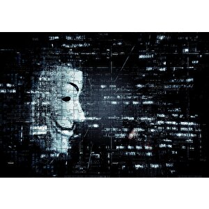 Anonymous Maskesi Ve Kodlar Puzzle Yapboz Mdf Ahşap 255 Parça