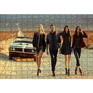 Hızlı Ve Öfkeli Paul Walker Kızlarla Puzzle Yapboz Mdf Ahşap 255 Parça