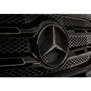Mercedes Benz Logo Karanlık Mod Puzzle Yapboz Mdf Ahşap 255 Parça