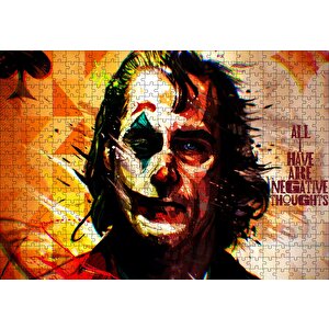 Joker Tüm Sahip Olduğum Olumsuz Düşünceler Puzzle Yapboz Mdf Ahşap 500 Parça