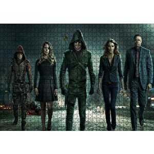 Arrow Tüm Karakterler Puzzle Yapboz Mdf Ahşap 1000 Parça