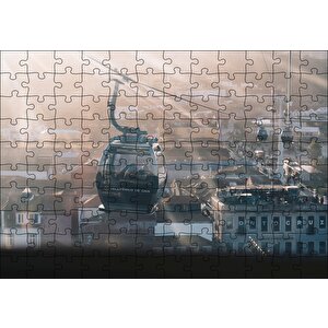 Teleferik Yakın Plan Puzzle Yapboz Mdf Ahşap 120 Parça
