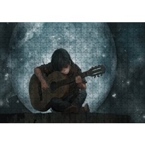 Dolunay Çocuk Klasik Gitar Puzzle Yapboz Mdf Ahşap 500 Parça