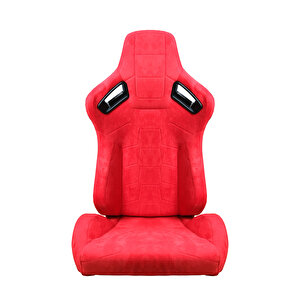 Spor Koltuk Recaro Model Alcantara Kırmızı 1 Takım 2 Adet