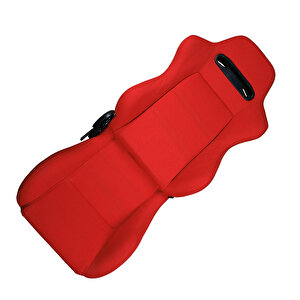 Recaro Model Kırmızı Kumaş Spor Oto Koltuk Takımı 2'li Ergonomik Yarış Koltuğu Seti