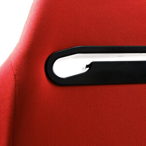 Recaro Model Kırmızı Kumaş Spor Oto Koltuk Takımı 2'li Ergonomik Yarış Koltuğu Seti