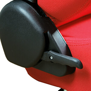 Recaro Model Kırmızı Kumaş Spor Oto Koltuk Takımı 2'li Ergonomik Yarış Koltuğu Seti