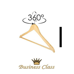 Business Class 45 Cm İtalyan Kanca 5 Adet Ceket Askısı Buluz Askısı Elbise Askısı Ahşap Askı