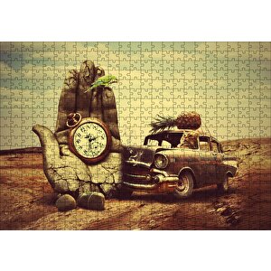 Sürreal Kompozisyon Puzzle Yapboz Mdf Ahşap 500 Parça
