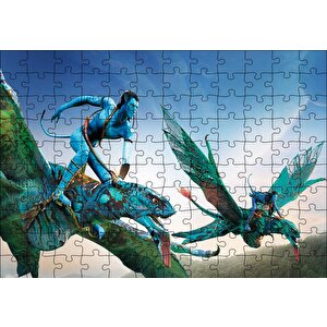 Avatar Ve Ikranlar Görseli Puzzle Yapboz Mdf Ahşap 120 Parça