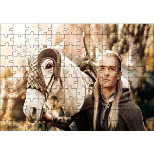 Yüzüklerin Efendisi Legolas Ve Beyaz Atı Puzzle Yapboz Mdf Ahşap 120 Parça