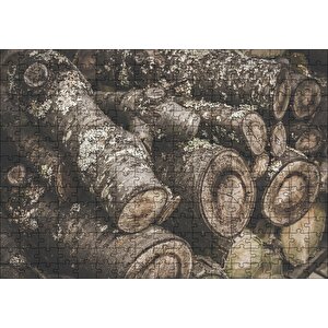 Üstüste Kütükler Puzzle Yapboz Mdf Ahşap 255 Parça