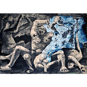 Bacchanale, 1955 By Pablo Picasso Puzzle Yapboz Mdf Ahşap 255 Parça