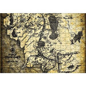 Yüzüklerin Efendisi Harita Puzzle Yapboz Mdf Ahşap 255 Parça