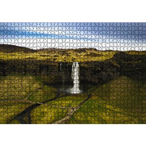 Dev Şelale Ve Yemyeşil Çevre Puzzle Yapboz Mdf Ahşap 1000 Parça