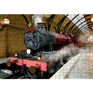 Harry Potter Hogwarts Express Buharlı Tren Puzzle Yapboz Mdf Ahşap 500 Parça