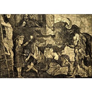 Minotauromachy, 1935 By Pablo Picasso Puzzle Yapboz Mdf Ahşap 120 Parça