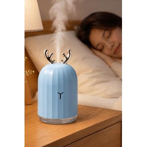 Hava Nemlendiricisi Buhar Makinesi Geyik Figürlü Aroma Difüzör 220 Ml H1 Mavi