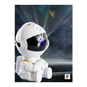 Torima Lw-6 Mini Beyaz Yıldız Projektör Astronot Işıklı Galaksi Samanyolu Projektör Gece Lambası