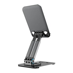 Torima Jx-035 Siyah Katlanabilir, Yükseklik Ayarlı Masaüstü Telefon Ve Tablet Standı Metal Tablet / Telefon Tutucu