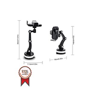 Torima Jx-028 Siyah Evrensel 360° Dönen Araba Telefon Tutucusu