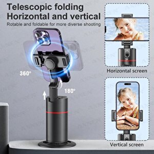 Torima P02 Profesyonel 360 Derece Gimbal Öz Çekim Telefon Sabitleyici Video Çekimi Siyah