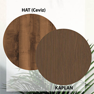 Set 4012-4212 Blanco Si̇yah Metal Ayakli Tv Üni̇tesi̇ - Orta Sehpa Takimi Hat Kaplan
