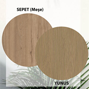 Set 4014-4214 Blanco Si̇yah Metal Ayakli Tv Üni̇tesi̇ - Orta Sehpa Takimi Sepet Yunus