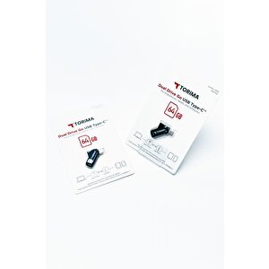 Torima Siyah 64gb Çift Sürücülü Usb-type-c Otg