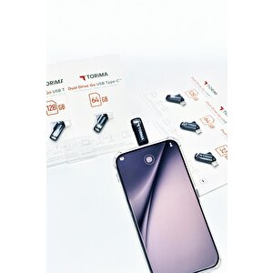 Torima Siyah 64gb Çift Sürücülü Usb-type-c Otg