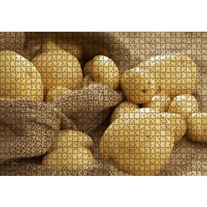 Keten Çuval Ve Patatesler Puzzle Yapboz Mdf Ahşap 1000 Parça