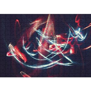 Kırmızı Beyaz Işıkların Dansı Puzzle Yapboz Mdf Ahşap 255 Parça