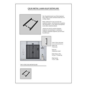 199 Cm 2 Sabit 2 Sürgü İki Duvar Arası Siyah Profil 6mm Füme Kabin